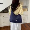 Bolsa de Nylon Floral Perezosa Estilo Coreano para Mujer 2026 Nueva Versátil para el Trabajo Bolso de Hombro Cruzado Bolso Tote de Gran Capacidad