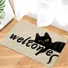 Alfombrillas de Piso de Terciopelo de Cristal Transfronterizas, Alfombrillas de Piso para Cocina del Hogar, Felpudos, Felpudos para Puerta de Entrada, Alfombrillas de Piso Americanas, Bienvenida Navideña al Hogar