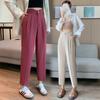 Pantalones de Traje Cortos de Cintura Alta para Mujer de Talla Grande, Estilo Coreano, Nuevos Pantalones Casuales Slim-Fit de Pierna Recta para Primavera y Otoño