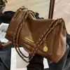 Bolso de Hombro Retro de Gran Capacidad Transfronterizo de Moda para Mujer 2026 Nueva Moda Cadena Simple de un Solo Hombro Cruzado
