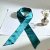 Cinta de bufanda larga de seda de color liso para combinar con vestido de seda como cinturón de cintura, cinturón pequeño para vestido, corbata, diadema o banda.