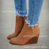 Botas de Cano Curto com Salto Anabela Baixo Novas Outono/Inverno 2026 para Mulheres, Botas Chelsea Vintage Independentes Transfronteiriças, Botas Femininas de Tamanho Grande