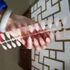 Piezas de Uñas Puntiagudas Mate Carnosas Estilo Europeo y Americano Piezas de Uñas Uñas Postizas Terminadas Uñas Terminadas