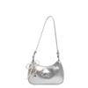 Bolsa de Axila com Laço Feminina 2024 Verão Nova Simples Bolsa Dumpling Texturas Comutador Ombro Transversal