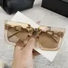 Óculos de Sol Europeus e Americanos com Armação Grande e Pernas de Corrente, Proteção Solar, Proteção UV, Óculos de Sol para Dirigir, Óculos de Sol Versáteis da Moda