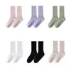 Calcetines de Yoga, Antideslizantes Profesionales para Interiores, Pilates, Entrenamiento Deportivo Específico, de Media Pantorrilla para Mujer, Nuevos Calcetines Largos Engrosados para Fitness