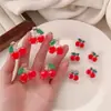 Lindo Pinza para el Cabello Pequeña de Cereza que Gotea Aceite, Pinza para el Cabello Súper Hada y Dulce Corazón de Niña, Accesorios para el Cabello, Flequillo, Pelo Suelto, Pinza Lateral Superior