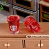 Accesorios de Resina DIY Bebidas en Miniatura Simulación Café Americano Helado Casa de Muñecas Miniatura Modelo de Exhibición Props para Disparos