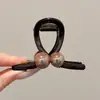 Elegante Pinza para el Cabello con Lazo Estilo Nuevo 2026 para Mujer, Cabello Semirecogido, Pinza de Garra para la Parte Posterior de la Cabeza para Cabello Fino, Sensación de Alta Gama, Pinza de Tiburón