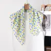 Pañuelo Cuadrado Pequeño 100% Algodón, Suave y Amigable con la Piel, Transpirable, Adecuado para Todas las Estaciones, Estilo Artístico, Pañuelo Decorativo Versátil, Bufanda para Cuello para Mujer