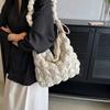 Bolsa de alta qualidade para mulheres 2023 nova tendência da moda da Coreia do Sul bolsa bolha grande capacidade ombro transversal fio bordado losango bolsa
