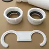 Tubería de desagüe para lavabo de verduras transfronterizo 40 blanca telescópica de doble botón tubería de alambre de acero lavabo de verduras tubería de doble cabeza engrosada