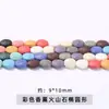Jingde Jewelry Colorida Aromaterapia Piedra Volcánica Colección de Cuentas Sueltas Accesorios para Joyería DIY Hechos a Mano Accesorios Semi-Terminados Venta al por Mayor