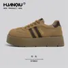 Tênis de Treino Alemão Plataforma Universal de Solado Grosso para Mulheres, Novos Tênis Esportivos Casuais Retro de Inverno 2025, Sapatos Brancos que Aumentam a Altura