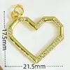 Ventas Directas de Fábrica, Venta al por Mayor de Artículos en Stock, Chapado en Oro Real Microincrustado de Cobre 18K, Colgante en Forma de Corazón Chapado en Oro
