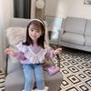 Ropa Infantil Blue Town Comercio Exterior Ins 2026 Otoño Suéter Pulóver de Punto con Cuello Redondo y Manga Larga de Encaje para Niñas