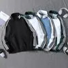 Chaqueta Harajuku sencilla de estilo viento para primavera y otoño, chaqueta deportiva holgada de estilo universitario para hombre, chaqueta con cuello juvenil para hombre.