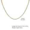 Pulsera de Cadena de Tenis Brillante de Zirconia Estilo Niche Francés, Collar de Lujo de Alta Gama, Joyería de Acero Inoxidable para Mujer Br-1241