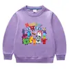 Primavera y Otoño 2026 Estilo Coreano de Dibujos Animados Ropa Nueva para Niños Sudadera de Cuello Redondo Camisetas de Algodón de Manga Larga para Niños y Niñas