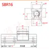 Soporte Cilíndrico de Aluminio Eje de Luz Guía Lineal SBR10121620253035 Carril Deslizante de Alta Resistencia Deslizador LMZ01