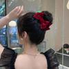 Horquilla elegante con forma de bola y lazo para mujer, estilo de celebridades de Internet (2023)