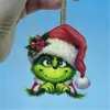 Colgante Decorativo para Coche Grinch de Acrílico Plano para Regalo Nuevo Transfronterizo