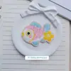 Patch de Bordado Flor Peixe Dopamina Acessório de Cabelo Feito à Mão Patch Decorativo Autoadesivo DIY Patch de Bordado Cartoon para Roupa