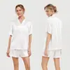 Conjunto de Pijama de Seda de Verano para Mujer Conjunto de Dos Piezas Ropa de Casa para Mujer Manga Corta Comercio Exterior