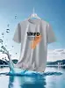 Comércio Exterior Malha Solta Respirável Tamanho Grande Manga Curta Esportiva Secagem Rápida Gola Redonda Camiseta Marca Tendência Seda de Gelo Camiseta Masculina Verão Atacado
