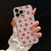 Funda popular estilo dulce de fresa en forma de corazón para iPhone 18 todo incluido, 17pro con recortes precisos, funda protectora antigolpes