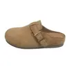 Mules retro de punta cerrada para mujer, nueva moda de otoño 2026, sin cordones con hebilla, zapatos versátiles estilo Birkenstock