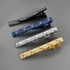 Amazon Transfronterizo Moda Nueva Clip para Corbata Simple Rayas Cuadros Clip para Camisa de Hombre Traje Cobre