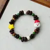 Pulsera de Grano de Café de Cerámica Jingdezhen, Refrescante y que no se decolora, Joyería de Alta Gama para Mujer, Accesorio Versátil de Nuevo Estilo Chino, Mayoreo