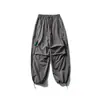 Calças de trabalho estilo montanha, calças funcionais outdoor urbanas, calças cargo tipo paraquedas com bolsos grandes, masculinas de verão finas, largas, perna reta, compridas