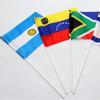 Bandeira de Mão da Copa do Mundo 14*21cm Mastro de Plástico Mini Bandeira de Mão Eleição Bandeira de Mão