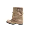 Botas femininas únicas estilo retrô com fivela de tachas, botas de salto grosso para tornozelo, botas de motociclista, botas western cowboy de verão para mulheres