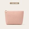 Bolsa de cosméticos de lavado simple, bolsa de cosméticos de viaje portátil tejida de alta gama, bolsa de almacenamiento de cosméticos de gran capacidad