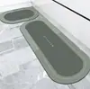 Set Combinado de Alfombrilla para Piso de Baño y Cocina Absorbente de Agua de Lodo Diatómico Secado Rápido Antideslizante Suave