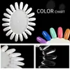 10 Piezas/Paquete Muestras de Color de Esmalte de Uñas con 20 Ranuras, Carta de Colores Ovalada para Uñas, Carta de Colores para Práctica de Uñas