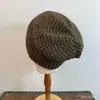 Gorro de Punto para Mujer, Gorro Holgado con un Estilo Artístico Estilo Bosque, Textura Hecha a Mano, Diseño Hueco, Favorecedor para el Rostro, Versátil para el Uso Diario y los Viajes