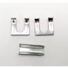 Retenedor de ranura de tres piezas tarjeta de fijación de acero inoxidable conexión de varilla de arco tira de tarjeta galvanizada en caliente accesorios para invernadero