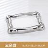 Bandeja Dourada Galvanizada Estilo Ins, Bandeja de Cerâmica para Joias, Bandeja de Armazenamento de Acessórios em Formato de Nuvem, Bandeja de Exibição para Utensílios, Bandeja de Apresentação Estilo Levemente Luxuoso