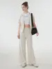Conjunto Deportivo Casual de Primavera y Otoño con Sudadera con Cremallera de Manga Corta y Pantalones de Yoga Rectos con Bolsillos