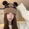 Gorro de punto cálido con diseño de panda, bonito y grueso, ideal para el invierno, recomendado por el pequeño libro rojo de Ins.