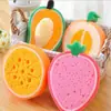 Esponja de limpieza para platos espesa con temática de frutas, estropajo, esponja quitamanchas, limpiador de ollas, paño de limpieza, paño de cocina