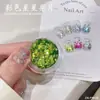 Lentejuelas Holográficas Plateadas con Forma Láser de Estrella de Cinco Puntas Color AB Huecas Materiales de Decoración Hechos a Mano Accesorios para Uñas