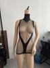 Ropa interior sexy, traje sexy ajustado, uniforme de tentación, medias de malla de una pieza con entrepierna abierta transparente para mujer, medias de red al por mayor