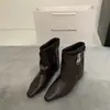 Pantalones de bota que aumentan la altura para mujer 2026 de moda, nuevos botines de otoño, puntera cuadrada, hebilla, cuero, suela blanda, versátiles, adelgazantes, botas vaqueras