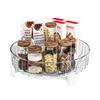 Plato de condimentos giratorio caja de almacenamiento de cosméticos de escritorio cocina bandeja doméstica multifuncional acrílico lujo ligero plato de frutas