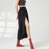 Ropa de Baile Femenina Adulta Falda de Ballet Danza Moderna Práctica Pantalones de Pierna Ancha Ropa para Actuación Pantalones Elegantes con Abertura Alta